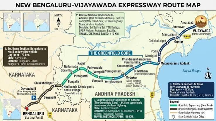 Bengaluru-Vijayawada Highway: New 343-Km Corridor to Cut Journey by 110 Km